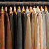 Clothing rack displaying a carefully selected collection of garments.